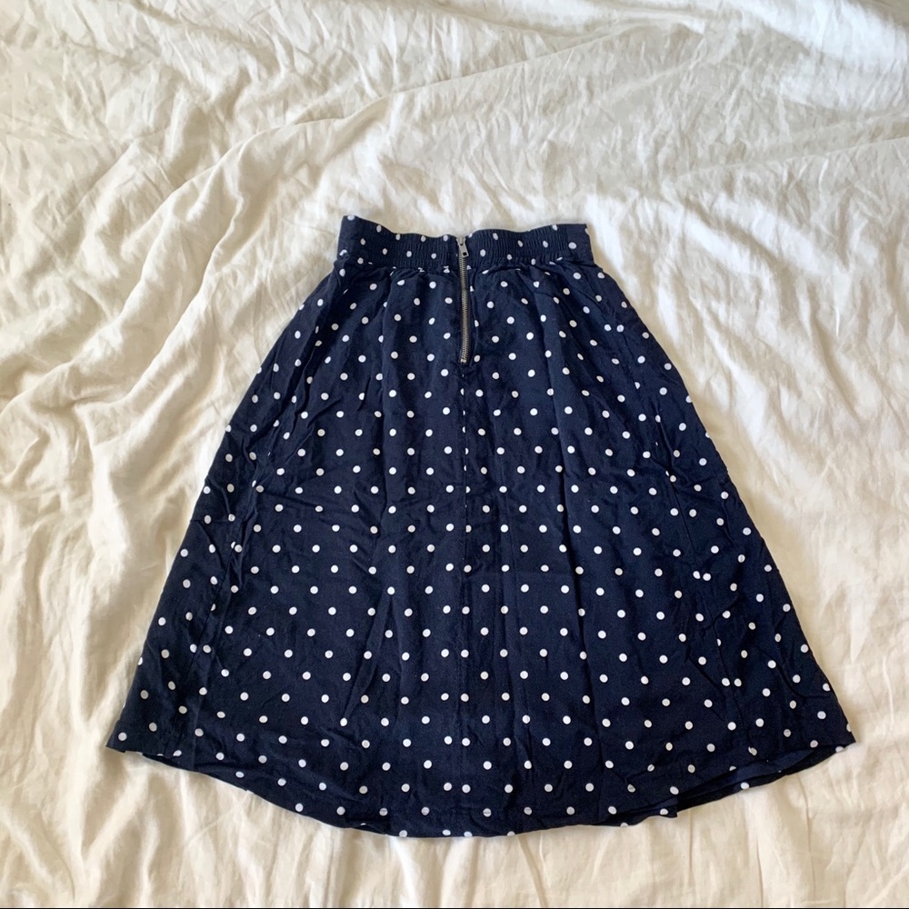 Forever 21 High-Waisted Polka Dot Skirt Sz S